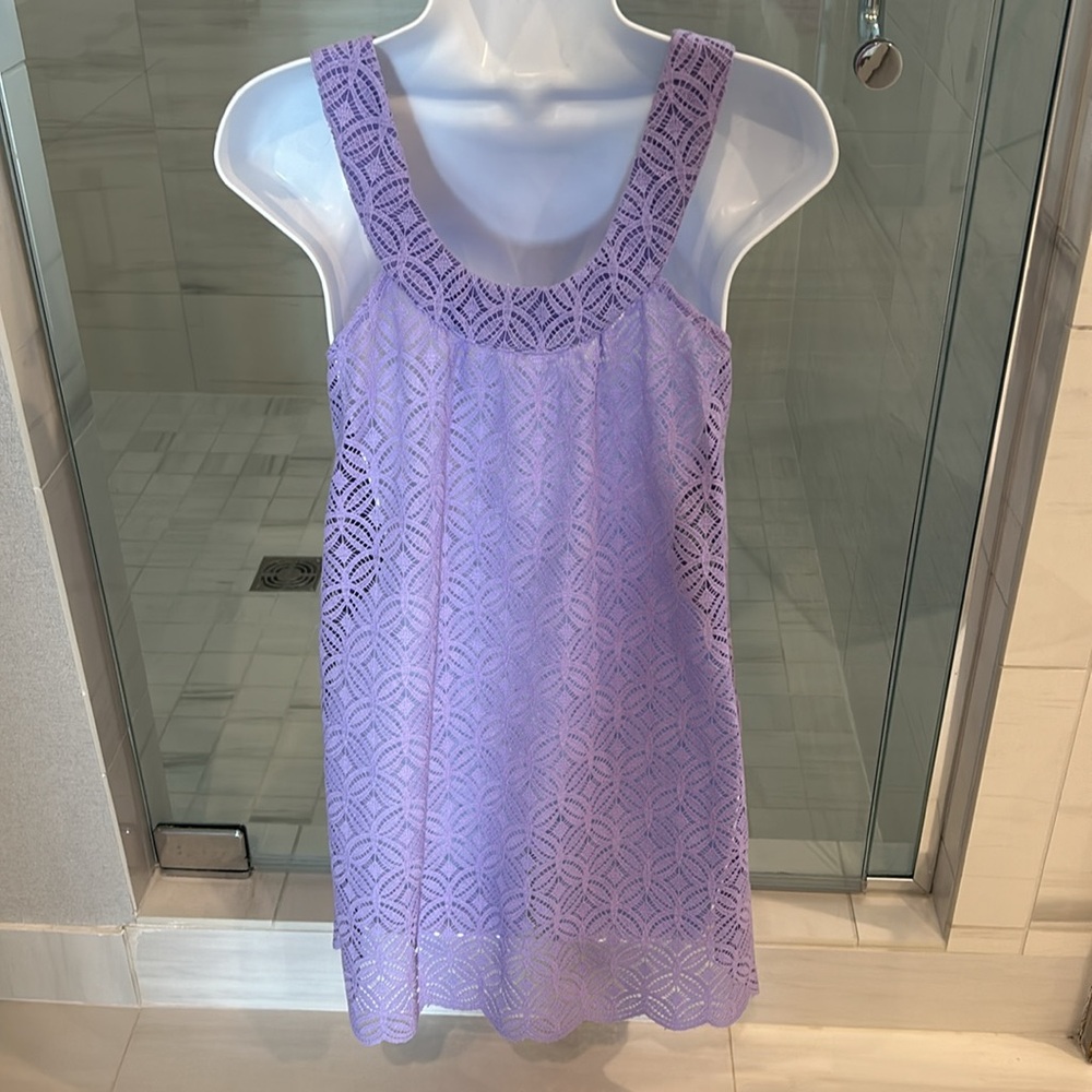 Shoshanna lilac eyelet coverup Petite - Picture 3 of 5
